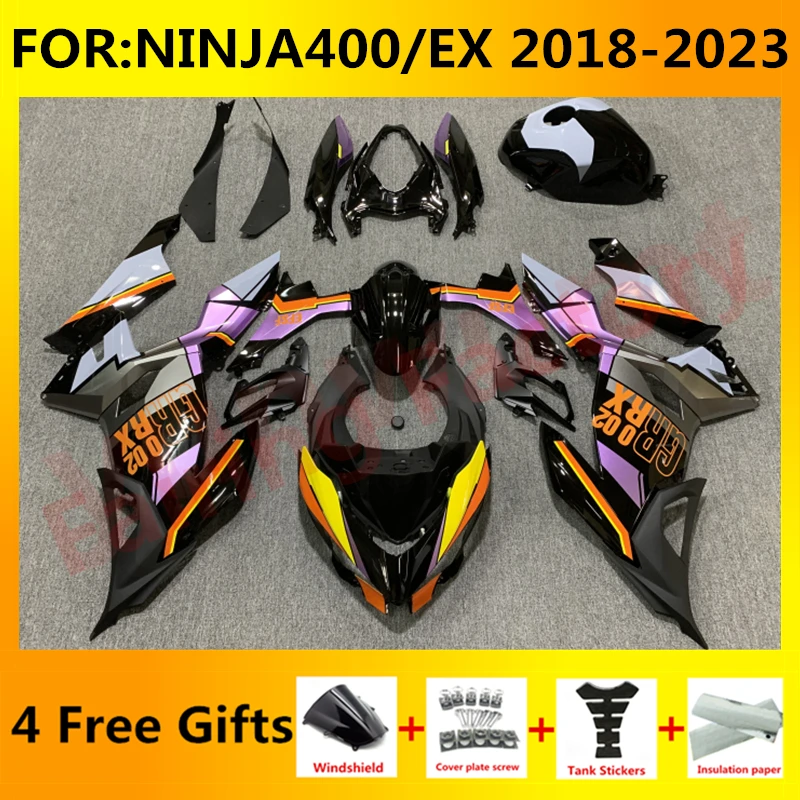 

NEW ABS Motorcycle Fairings Kit fit For Ninja400 EX400 EX Ninja 400 2018 2019 2020 2021 2022 2023 full fairing set black grey