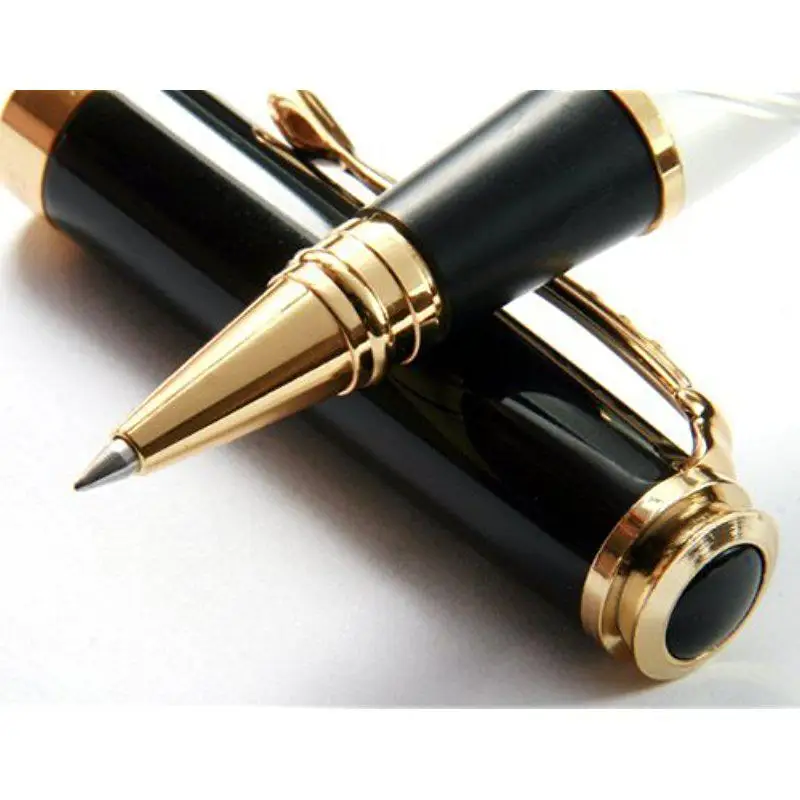 

Classic Mother of Pearl Golden Ring Pen, Pen Barrel Is Finished Pearl White with Push in Style Ink Converter