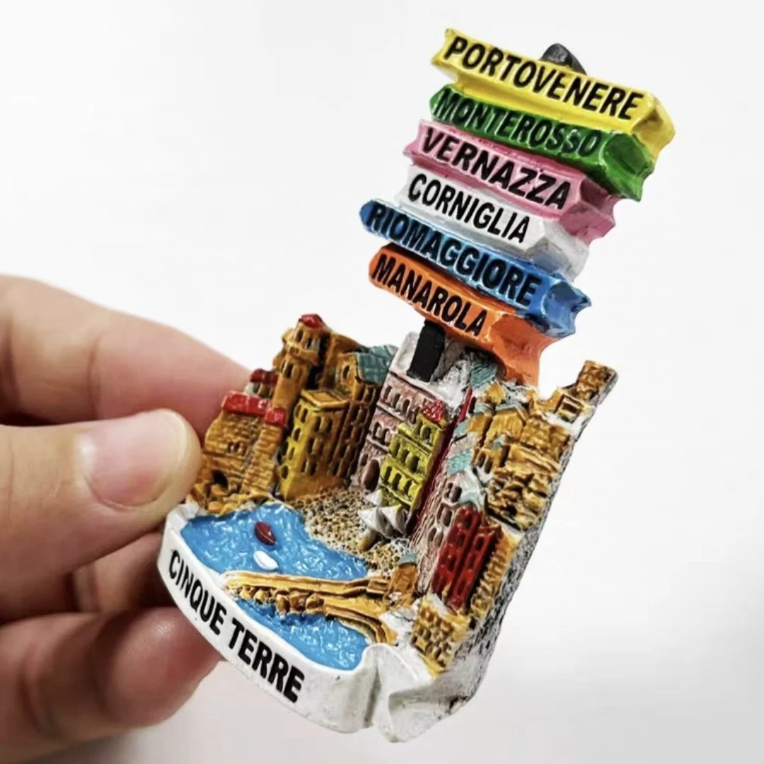 Фото Европа Италия Roma Verona Bari Matera Assisi Cinque Terre Vieste смола 3D магниты на холодильник туризм сувенир наклейка на холодильник №2