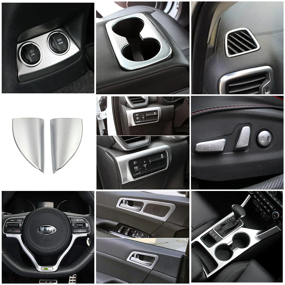 For Kia Sportage QL 2015-2019 Car Central Control Accessories ABS Interior Moulding Garnish Decoration Protection Sticker