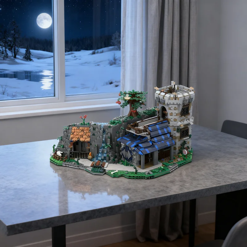 Фото 2891 деталь MOC-модель Замок Блэк Фальконс Роквелл Кастл, конструктор, игрушки, строительные блоки, рождественские подарки, идея для творчества, для детей №1