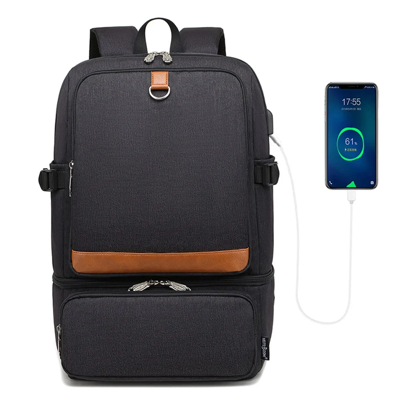 water proof High capacity school bag lunch bag USB can add heat transfer Oxford cloth school bag boys and girls travel backpack