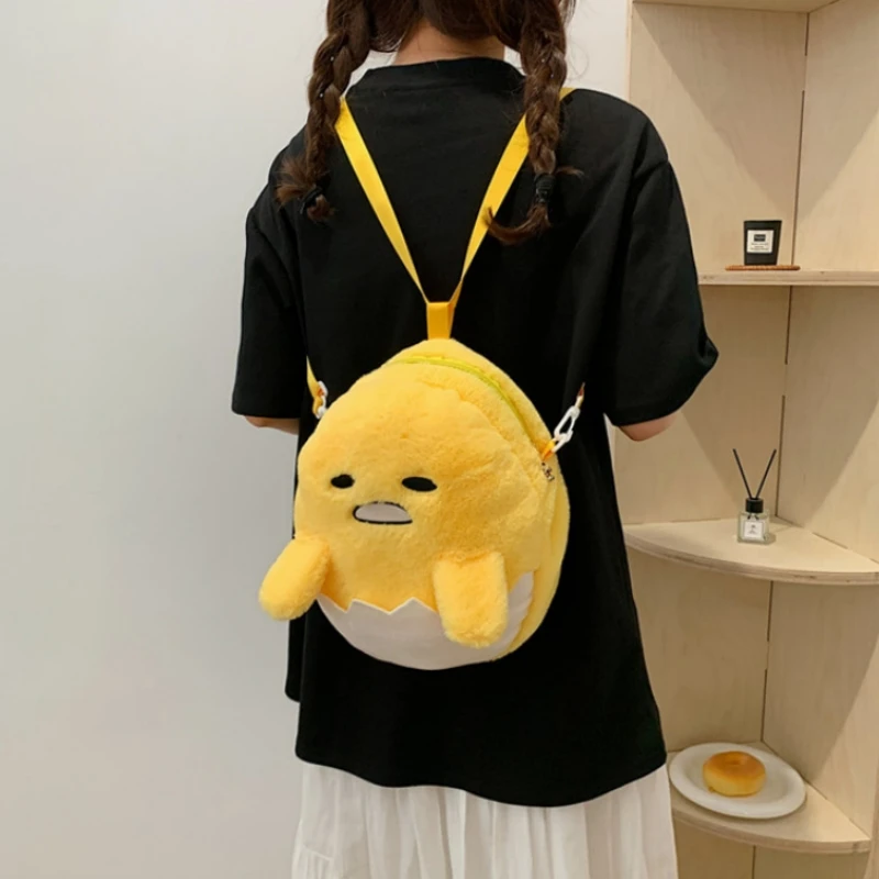 Фото Горячая аниме-сумка 1985, серия Gudetama, кавайный рюкзак с героями мультфильмов, сумка на плечо с ленивым яйцом, милая модная кукла, подарок на день рождения №4