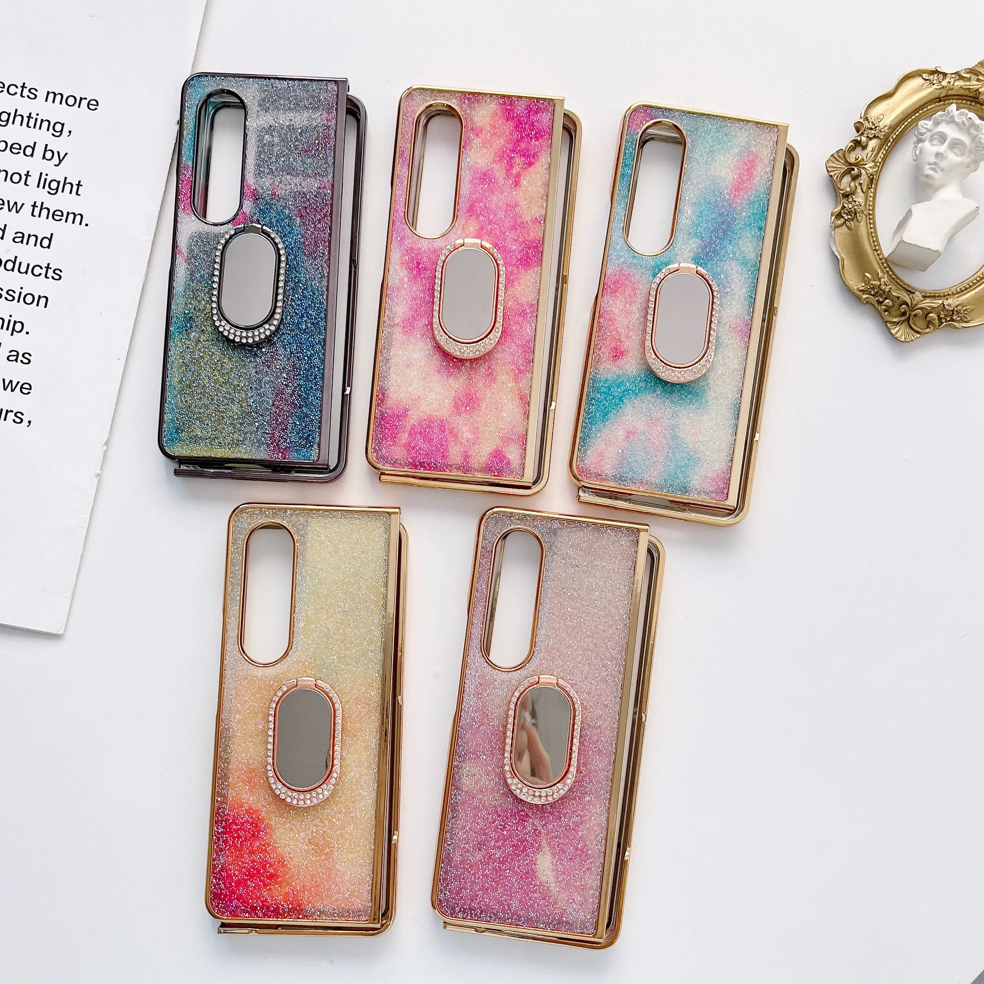 

With Finger Ring Bracket Case For Samsung Galaxy Z Fold 4 Case W23 Case F9360 Case