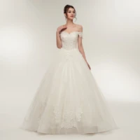 qingsen wedding dress 2022 shoulder length bride korean version dreamy slim simple pregnant woman wedding dresses