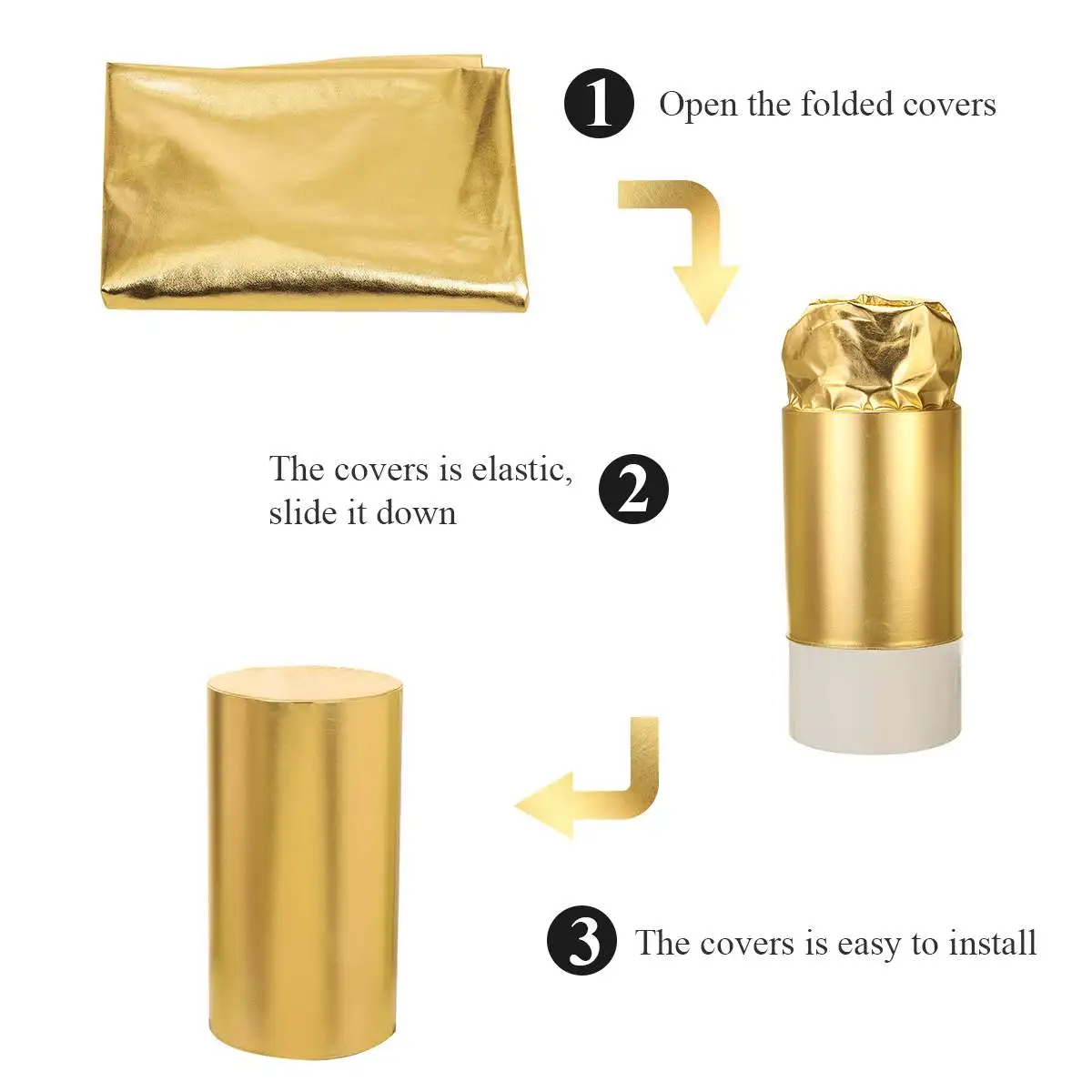 5 шт. золотые новые продукты круглая цилиндрическая крышка подставка