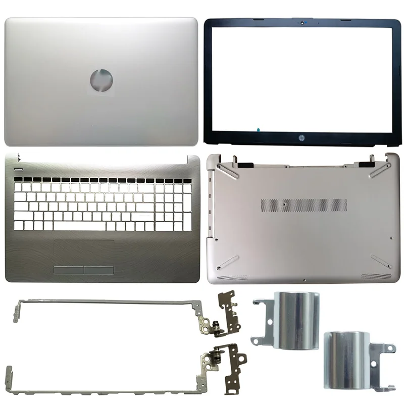 

New Laptop Silver LCD Back Cover/ front bezel/Hinges/Palmrest/Bottom Case For HP 15-BS 15T-BS 15-BW 15Q-BU Back Cover 924892-001