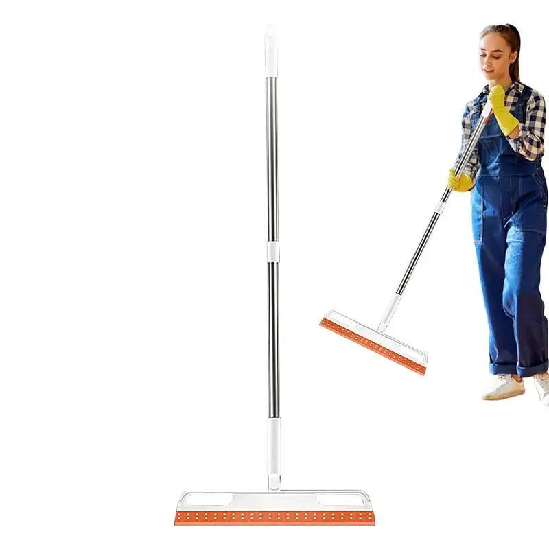 

Magic Broom 180 Rotatable Floor Squeegee Scrubber Hair Removal Broom Sweeper Bathroom Wiper Broom Magic Squeegee Broom For