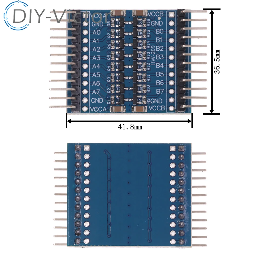 2-канальный преобразователь логического уровня IIC I2C двунаправленный Модуль платы 2 4 8 потоков постоянного тока 48 В5 В с контактами для Arduino Raspberry Pi (art.: 7654838d) - 7654838d