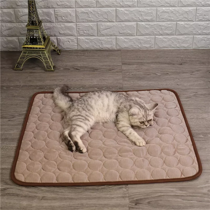 

2022New Cooling Mat Breathable Ice Silk Cooling Pad For Dogs Cats Summer Comfortable Soft Cooling Mattress Pad Pet Bed For Kenne
