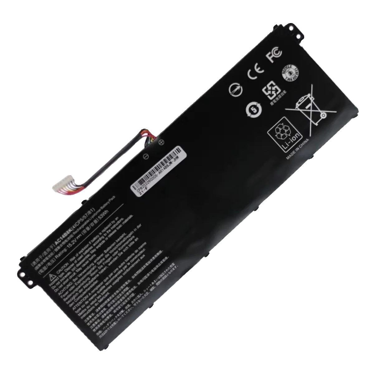 Фото Аккумулятор AC14B8K 15.2V 3500mAh для Acer ES1-531 B115 R3-131T V3-371 A615-51 A715-71 A517-51G A715-71G AC14B8K AC14B3K №3