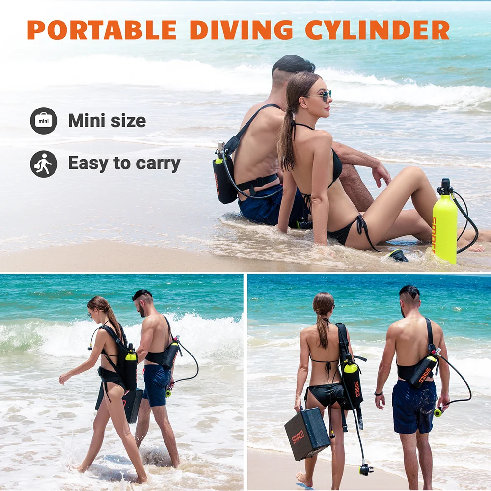Продажа SMACO Mini Scuba Tank/Оборудование для дайвинга Воздушный баллон Кислородный баллон Подводное дыхательное устройство Бутылка Дайвинг Аксессуары дл...