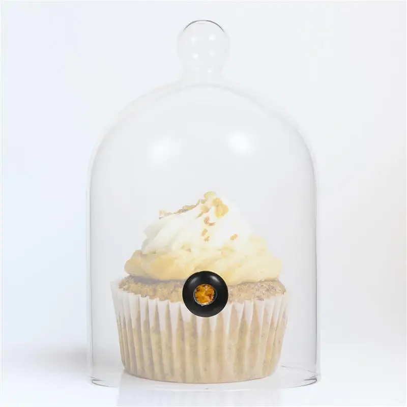

Стеклянный защитный чехол для торта, хлеба, 1 шт., пыленепроницаемое покрытие для пищевых продуктов, стеклянный дымчатый капюшон, бленда для ...