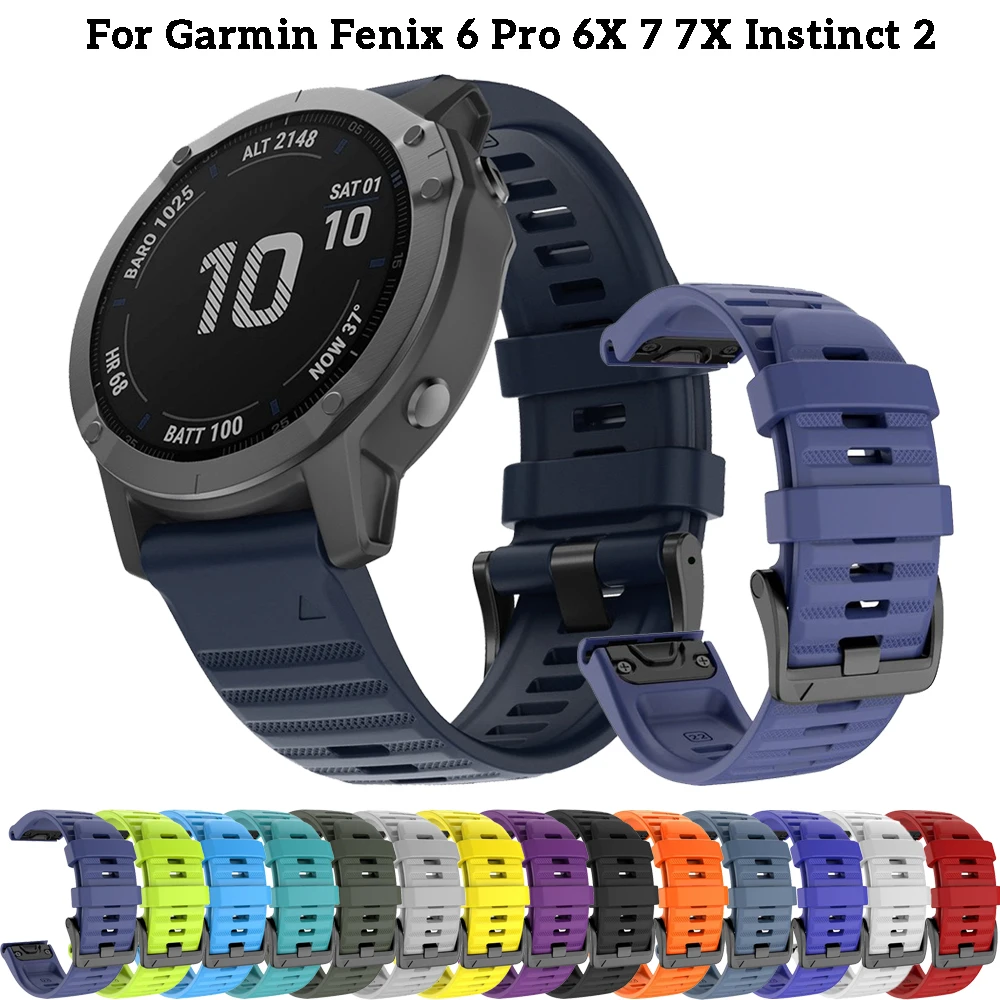 

Быстросъемный силиконовый ремешок Forerunner для смарт-часов Garmin Fenix 7 7X 6 6X 5X/Fenix 3 3 HR D2 bravo, 945, 935, 22 мм, 26 мм