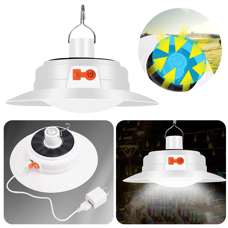 

LED Solar Lighting Lantern USB Charging Waterproof Decorative Hanging Lights Multifunctional Energy-Efficient for Outdoor Travel