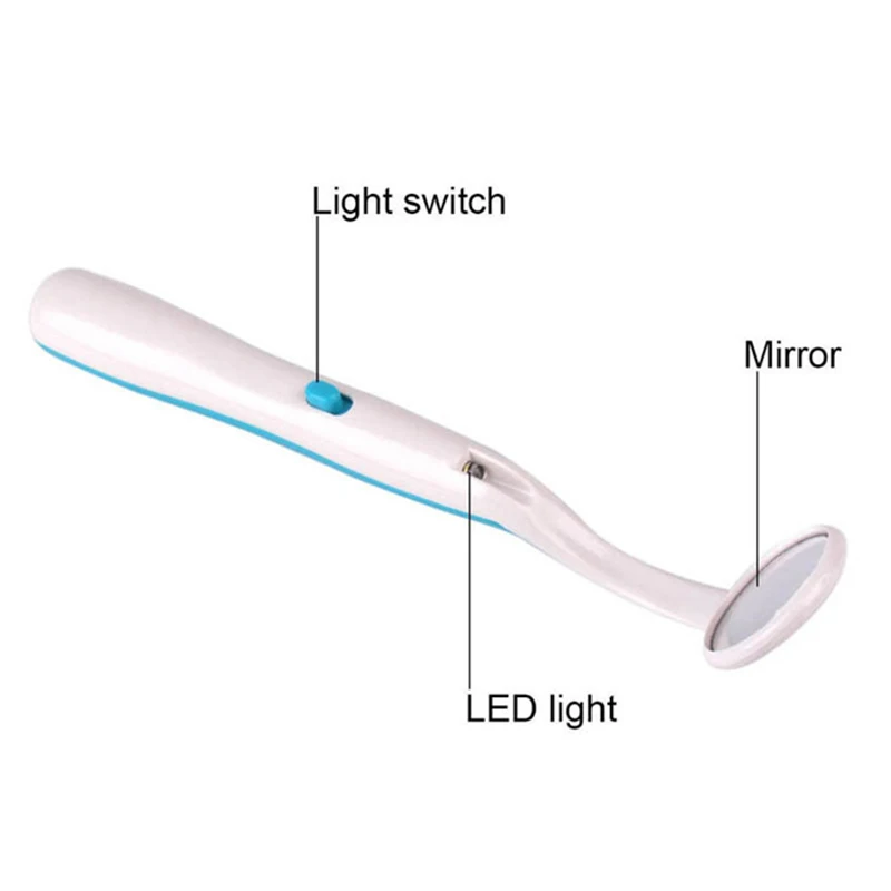 

Dental Disposable Oral Mirror Teeth Household Antifogging With Lamp Mouth Mirror Probe Forceps Suction Tube
