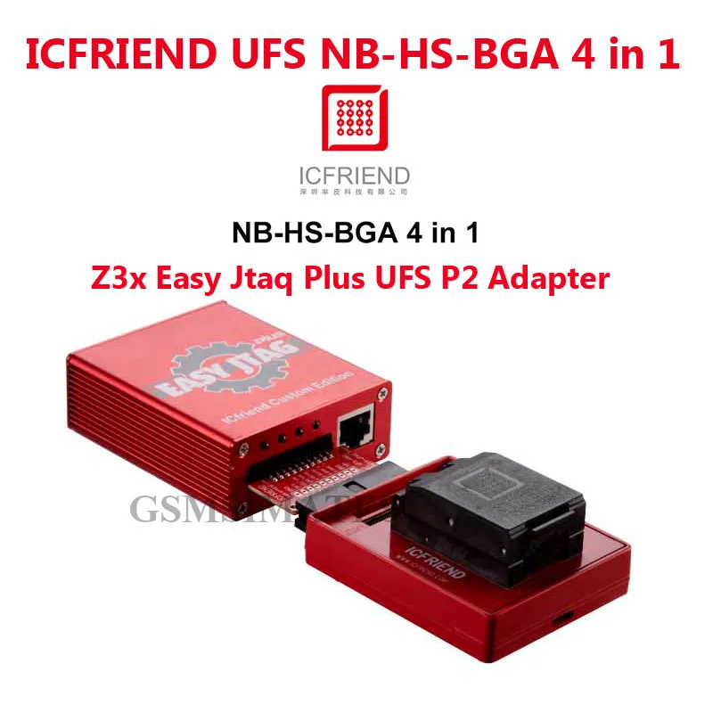 New ICFRIEND NB-HS-BGA 4 в 1 UFS-153 UFS-eMMC-254 UFS-297 адаптер с Z3X легкий JTAG MiPi Box (Чип шифрования ленты).