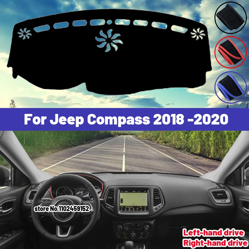 

Высококачественный коврик для приборной панели автомобиля Jeep Compass 2018 2019 2020, солнцезащитный козырек, избегайте светильник Pad, ковры, анти-УФ интерьер