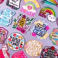 letters beunique rainbow patch iron on embroidered patches on for clothing thermoadhesive patches stickers cartoon flowers decor