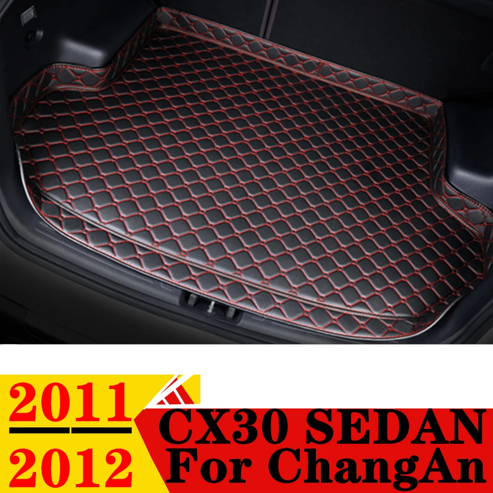 

Автомобильный коврик для багажника ChangAn CX30 SEDAN 2011 2012, высокая сторона, водонепроницаемый задний ковер для груза, коврик, автомобильные аксессуары, подкладка для багажника