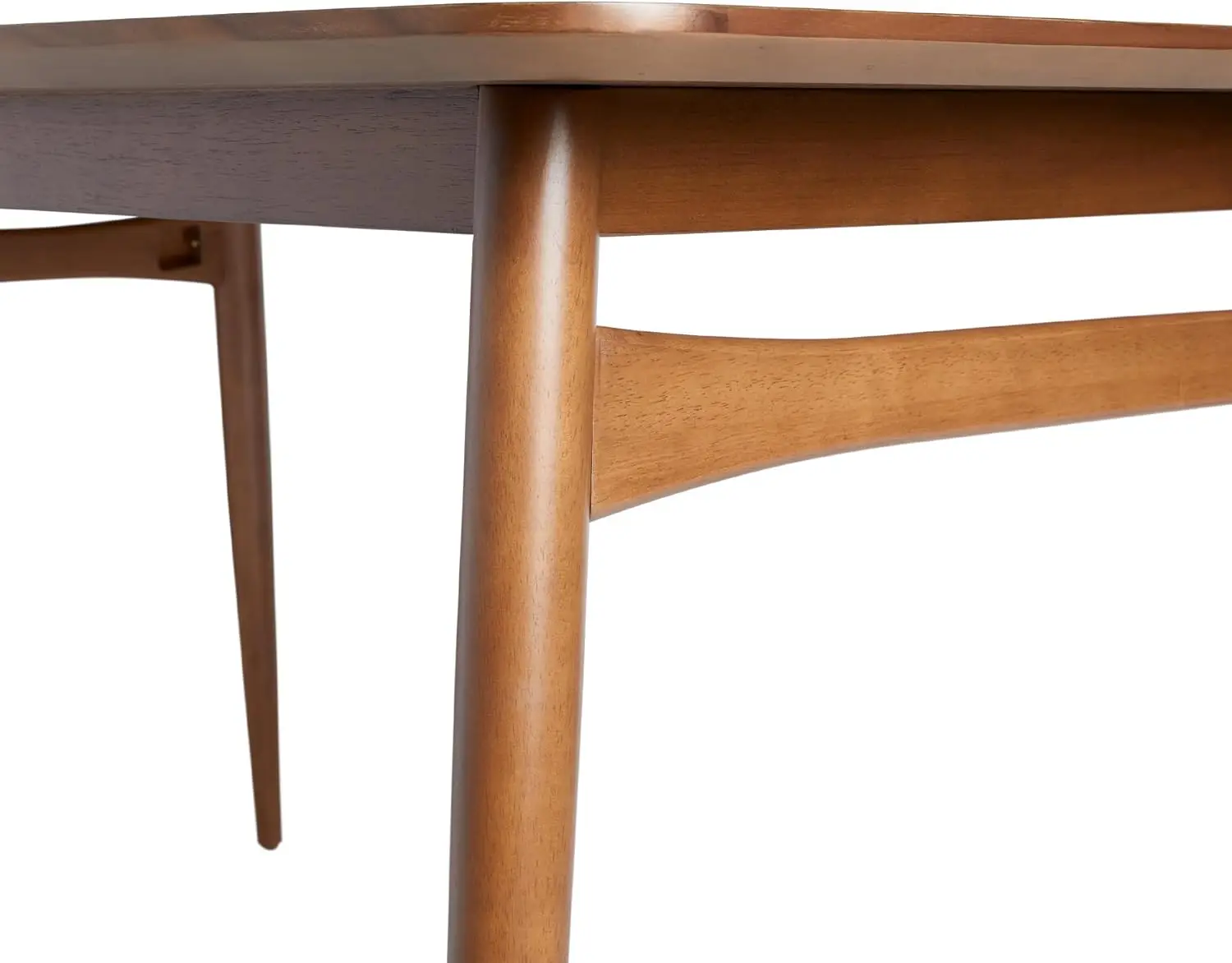 Современный обеденный стол из массива дерева середины века с коническими