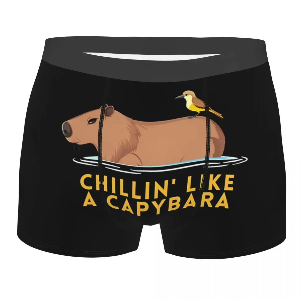 

Chillin Men Boxer Briefs Capybara Breathable Creative Underpants Top Quality Print Shorts Gift Idea