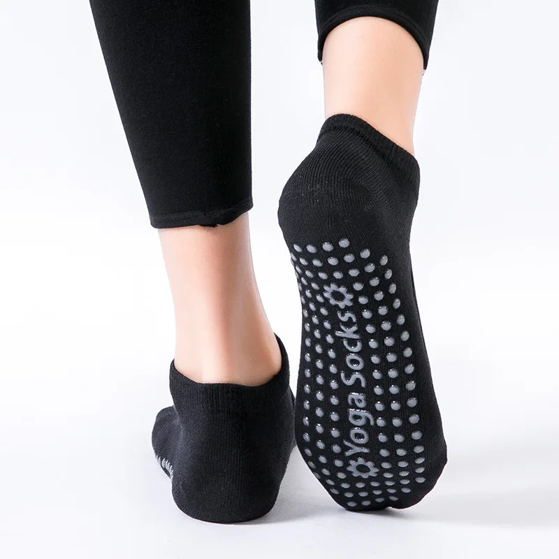 Women Breathable Yoga Socks Silicone Non-Slip Bandage Pilates Sock Ladies Ballet Dance Fitness Workout Cotton Socks 5 Pairs
