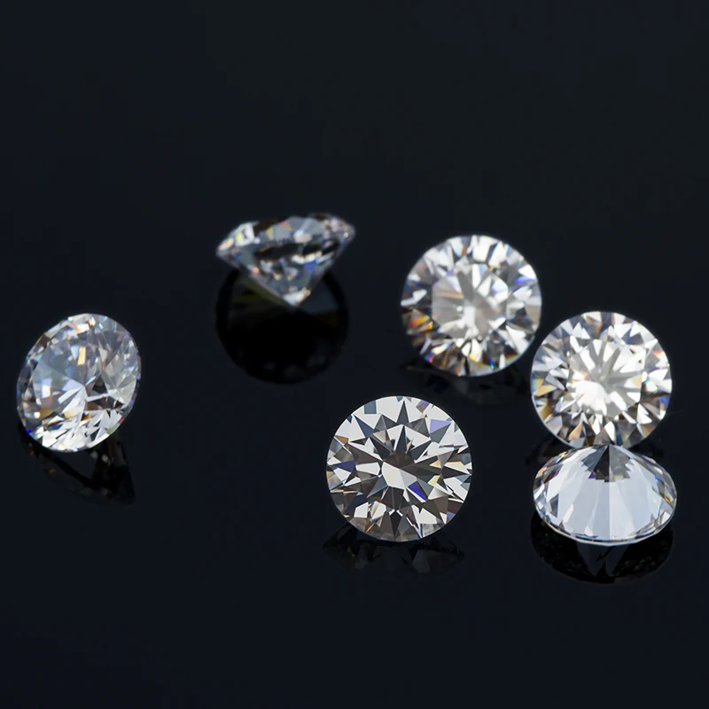 1000pcs/bag AAAAA Grade White 0.7~7.5mm Loose Zircon Stone Brilliant Round Cut Cubic Zirconia Stones For Jewelry Making DIY - купить по