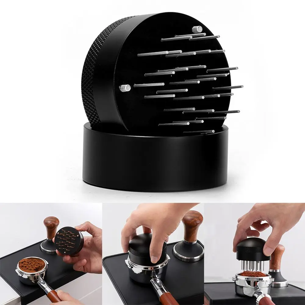 

Handle and Stand Hand Distribution Tool Espresso Distribution Coffee Stirring Tool Fits 58mm Portafilter Coffee Stirrer