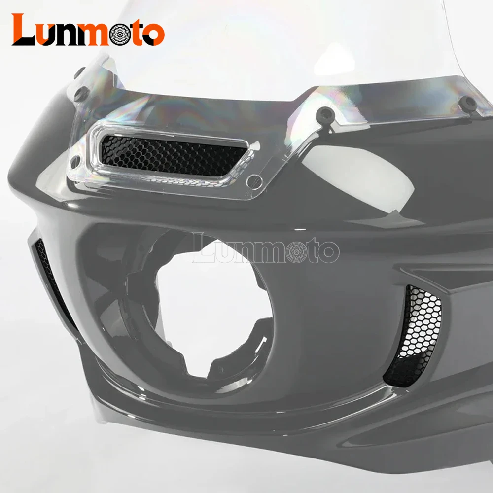 Фото Защитные решетки для воздухозаборников для Harley Softail 2022-2025 Low Rider ST FXLRST 2022 Low Rider El Diablo FXRST, черный алюминий №3