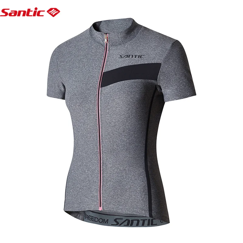 

Santic женские майки для велоспорта летние рубашки с короткими рукавами MTB дышащие велосипедные рубашки высокая эластичность