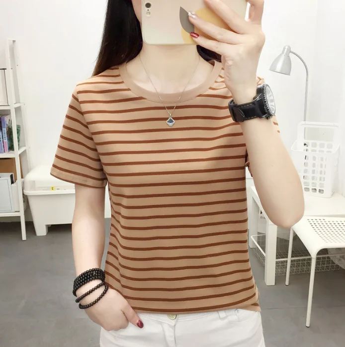 

Cotton Short Sleeve T-shirt Women's Summer Korean Half Sleeve T-shirt