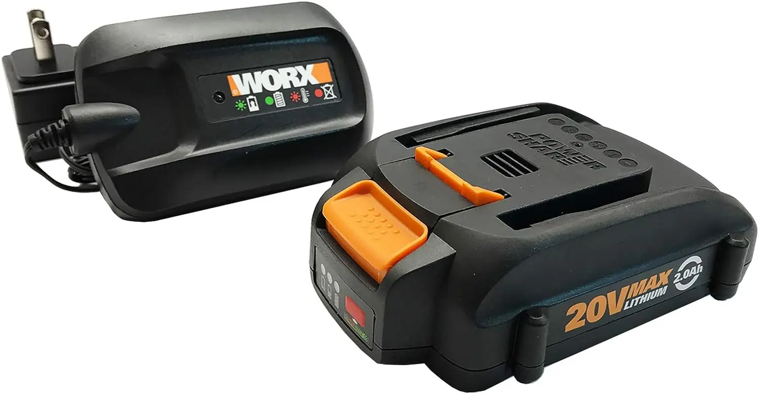 

2.0Ah, Indicator, 5 hr Charging Time 20V Battery and Charger, Black & Orange