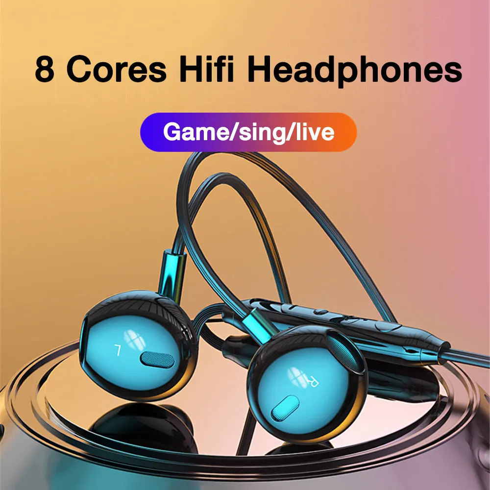 

EARDECO Wired Headphones Sport Noise Canceling Wired Earphone HiFi Bass Stereo Music Genuine HD Microphone Headset for phone