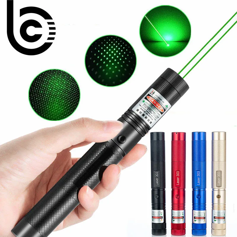 

Powerful Red Green Laser Pointer 10000m 5mw Laser 303 Sight Focus Adjustable Burning Lazer Torch Pen 18650 Charging Laser Pen