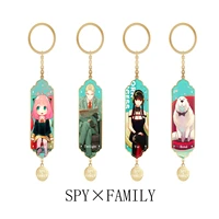 anime spy x family keychain acrylic cartoon loyor anya yor figure keychains kawaii key ring anime jewelry birthday gift