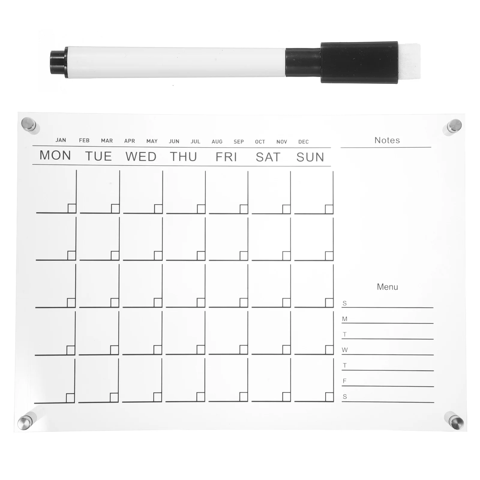 

Еженедельный планировщик доска белые доски прозрачный сухой стираемый акриловый календарь для холодильника настольная подвесная настенная дорожная