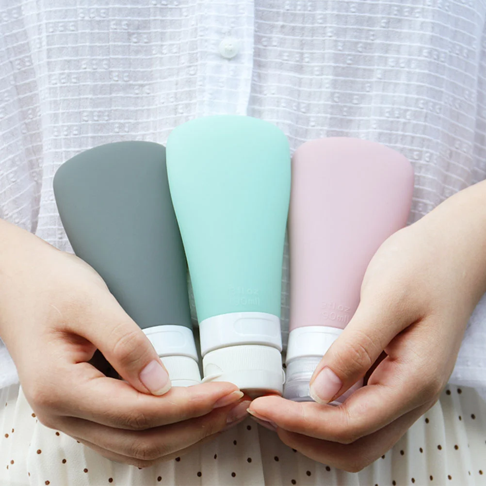 

Travel Container Containers Silicone Liquid Mini Toiletry Conditioner Refillable Shampoo Portable Cream Lotion Jar Dispenser