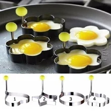 Stainless Steel Fried Egg Shaper Mould Pancake Mold Creative Cake Grinding Tool OPP Fried Egg Maker Baking Kitchen Gadgets