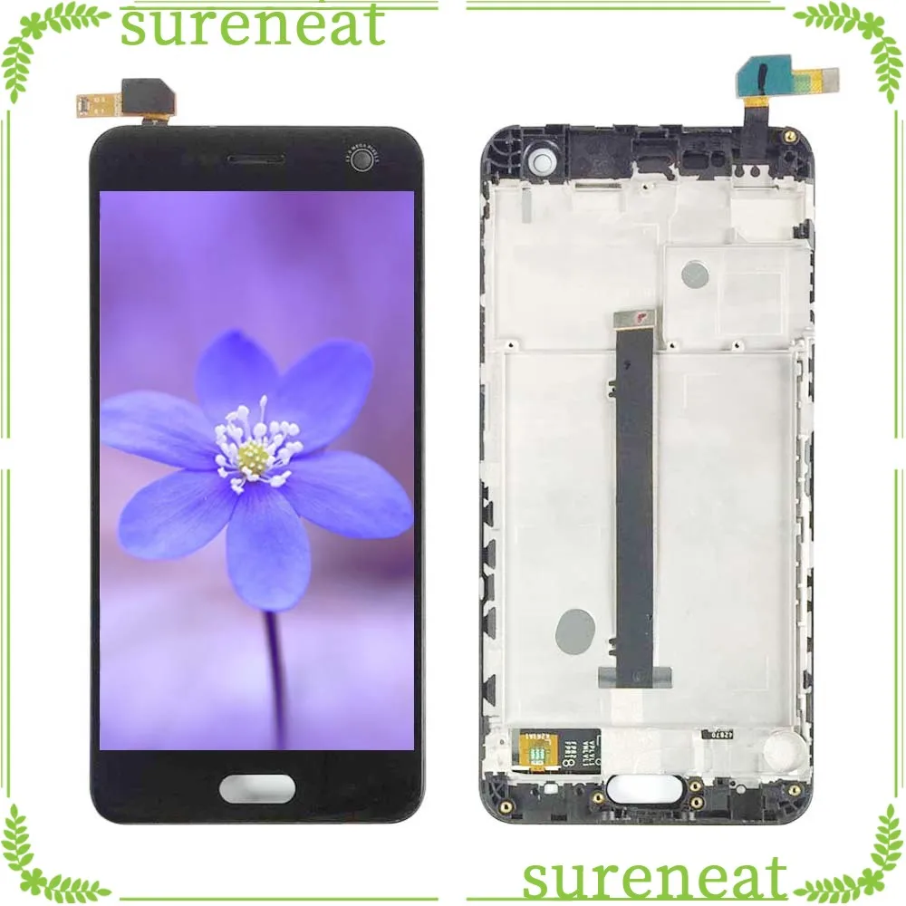 5,2 'черный, белый для ZTE Blade V8 ЖК-дисплей дигитайзер сенсорный экран в сборе запасная часть для ZTE Blade BV0800 + рамка