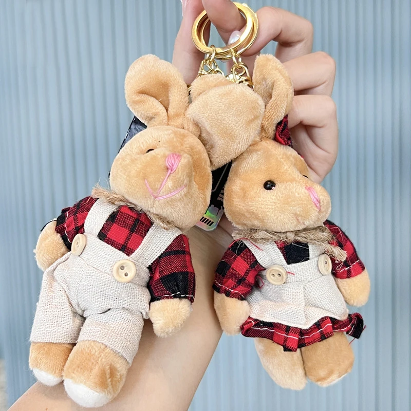 

Cartoon Cute Plush Rabbit Toy Doll Keychain Creative Rabbit Plush Backpack Charm Fashion Children's Birthday Christmas Gift