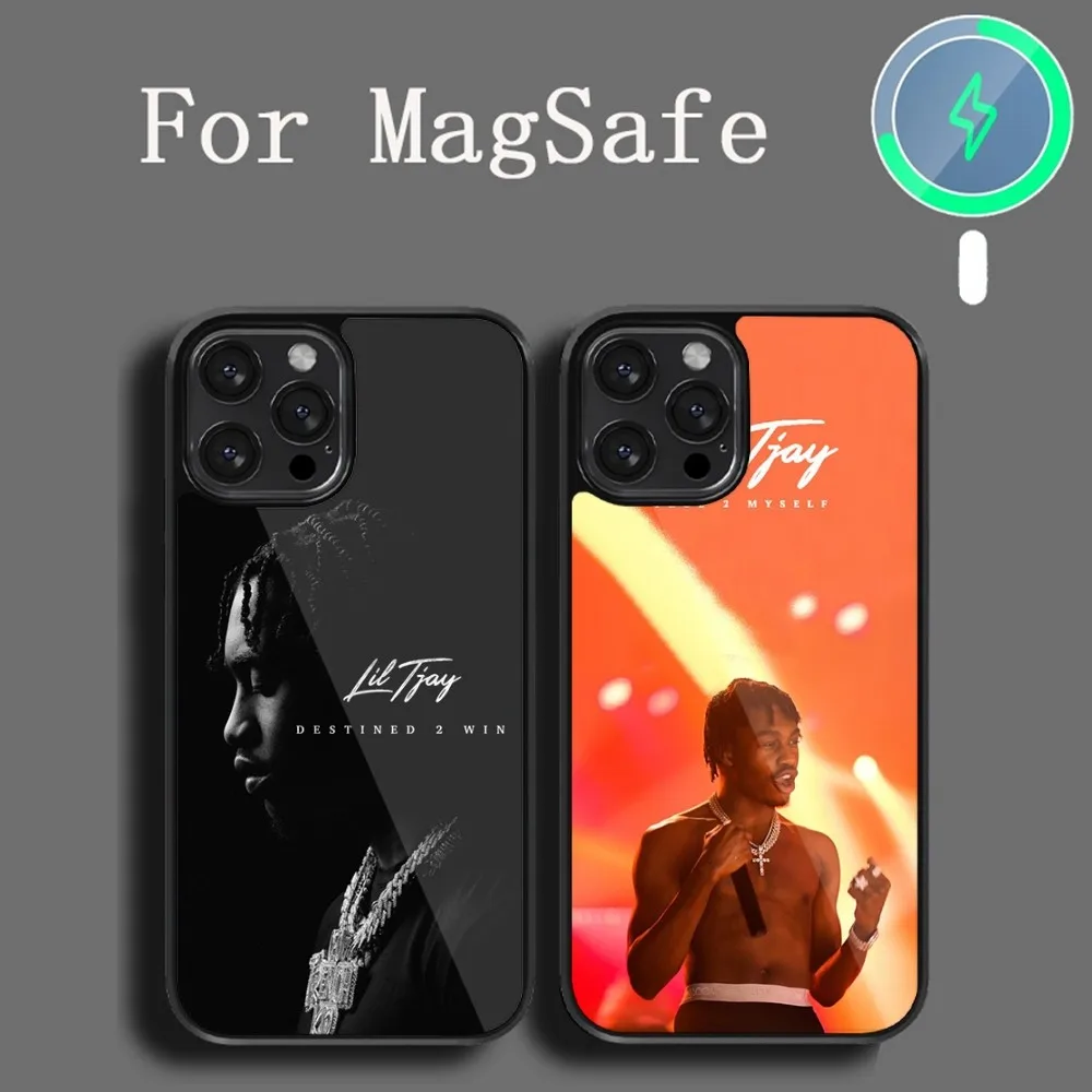 Чехол для телефона Rapper L-Lil T-Tjay 222 iPhone 14 13 12 11 15 Pro Max Plus Magsafe Магнитный чехол