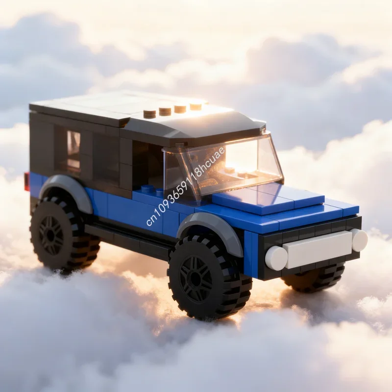 Фото Набор строительных блоков MOC Ford Bronco (112 деталей) — модель городского автомобиля, архитектурный конструктор, подарок на фестиваль, креативная игрушка для сборки, идея для творчества, развивающая игрушка DIY №1