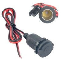 plastic waterproof easy to install motorcycle car interior cigarette lighter socket power connector charger plug