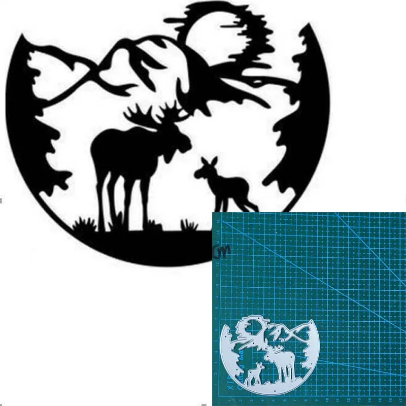 ze metalowe znaczki z świątecznym wzorem zwierzęcym renifera do scrapbookingu dekorowanie gilotyna papieru formy dźwigni w...