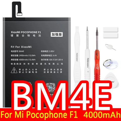 Аккумулятор Литий - полимерный NOHON для Xiaomi POCO X3 Pro NFC F3 GT F1 F2 M3 M4 POCOPHONE сменная батарея Redmi K40 Pro K30 K20 9T Мобильный телефон Аккумуляторы