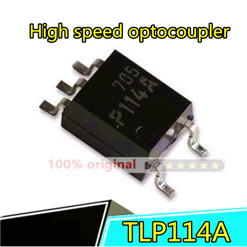 

Original fidelity 10pcs brand new TLP114A P114A SOP5 chip optical coupler imported high-speed optocoupler