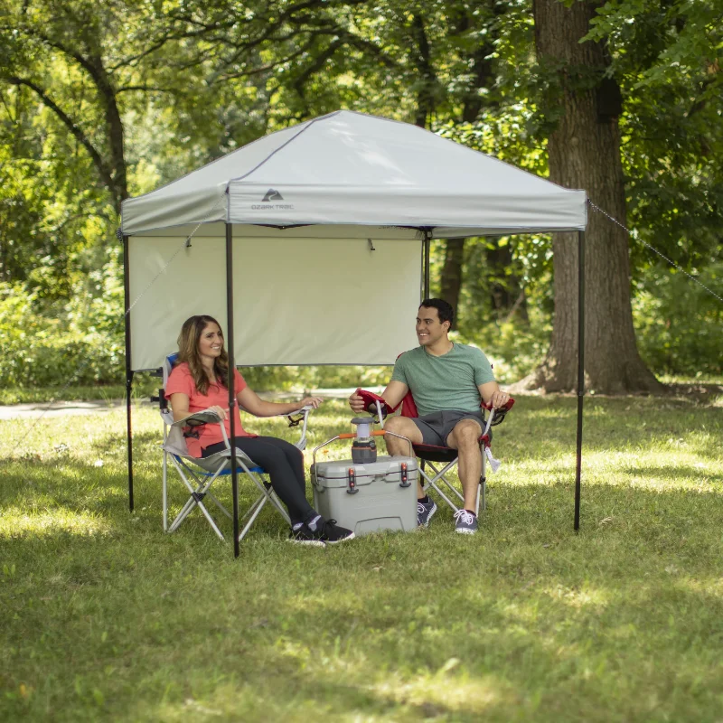 

Ozark Trail 6' x 6' Gray Instant Outdoor Canopy with UV Protection camping tent Tent for 3-4 People beach tent