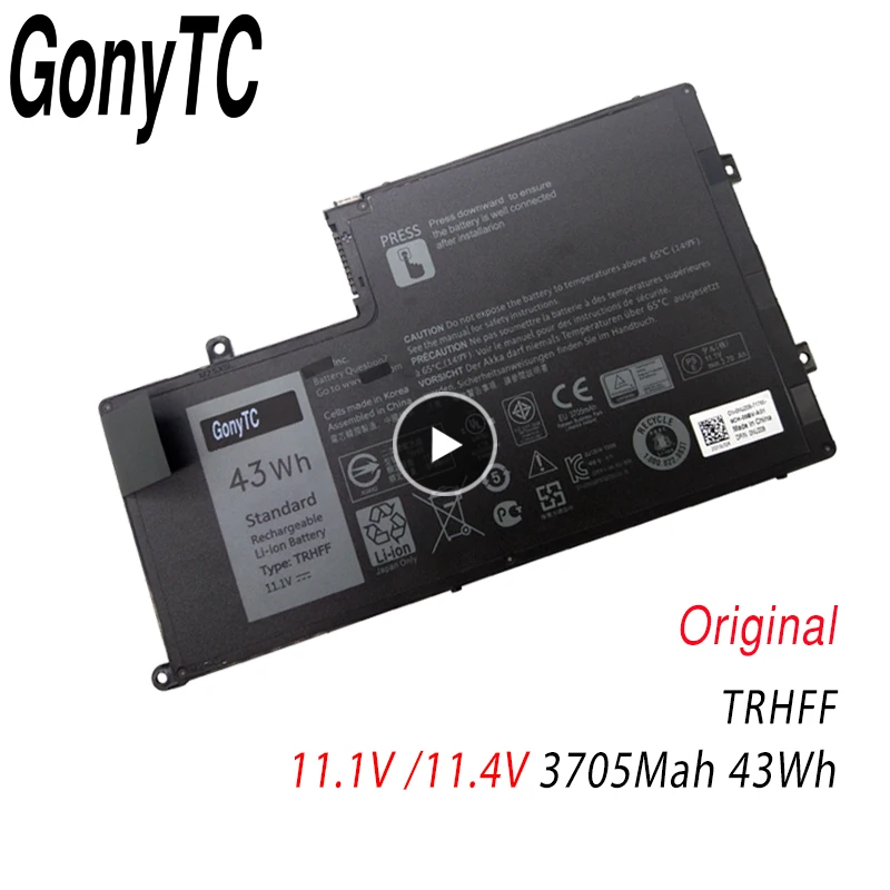 

GONYTC Original 43wh 3705mah For Dell Inspiron 15-5547 14-5548 TRHFF P39F P49G 5545 Notebook Laptop Battery