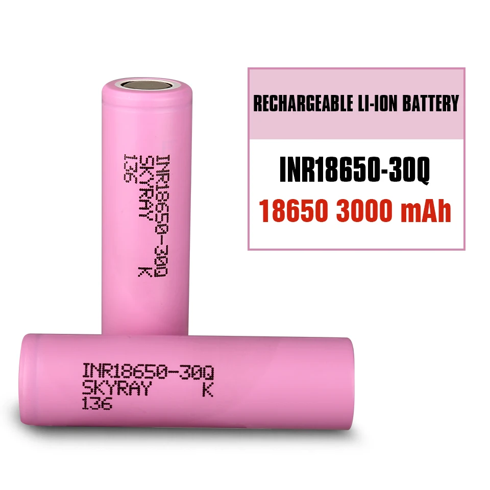 

18650 Battery Flat Head Top 3.7V 3000Mah INR18650 Lithium Rechargeable Power Batteries For Toy Flashlight Toothbrush(NO-PCB)